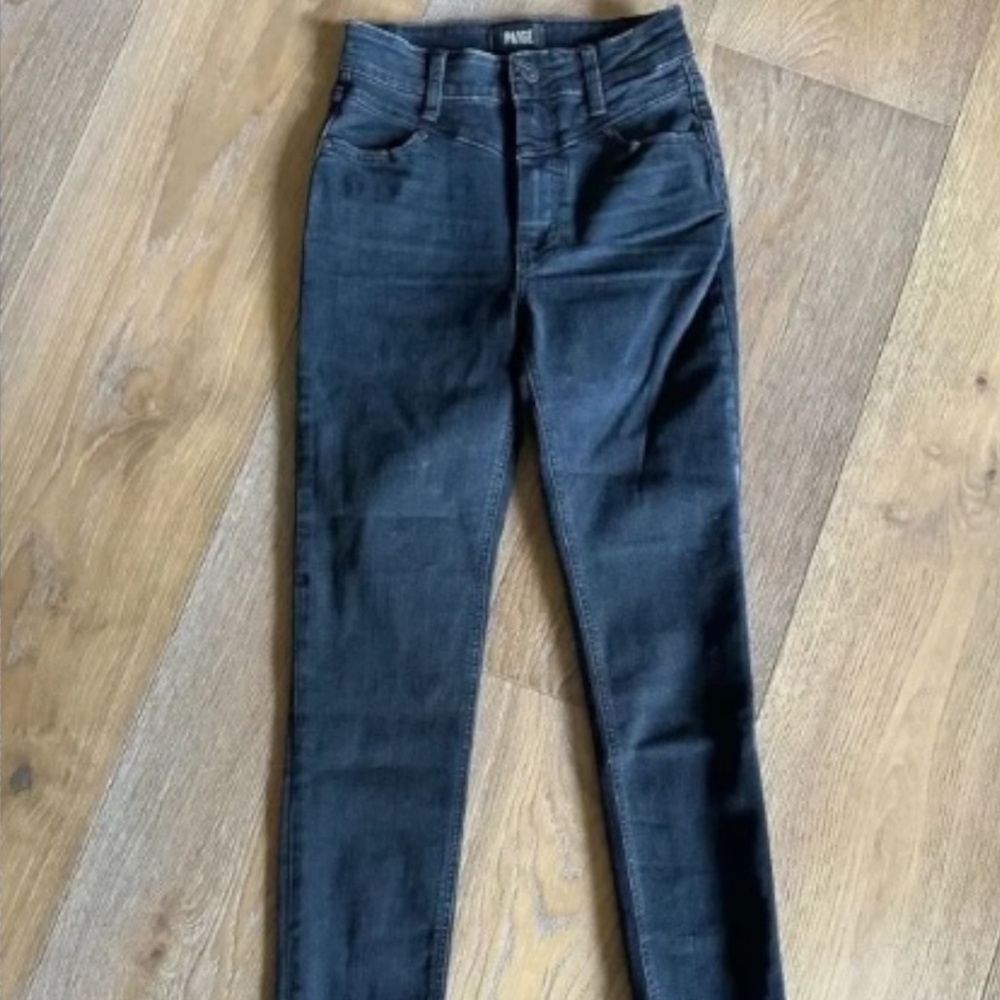 PAIGE Margot Super High Rise Skinny Jeans Midnight Star Size 24 NEW - Picture 3 of 10